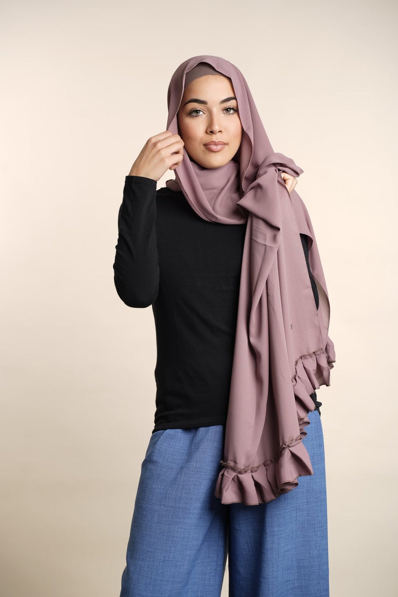 Crêpe de luxe Froufrou- Mauve Foncé