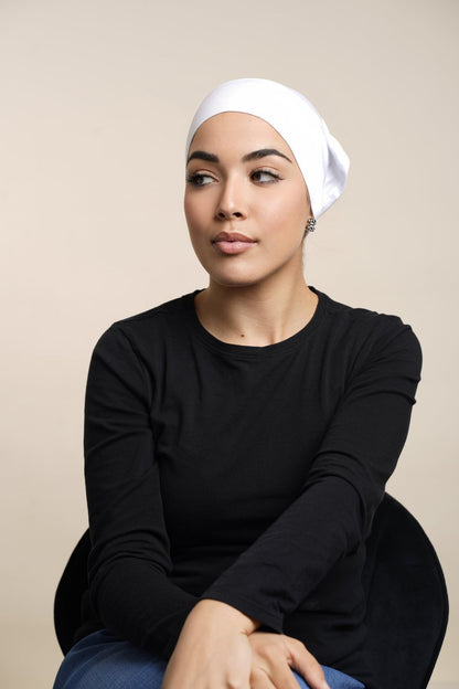 Sous bonnet Hijab-Blanc