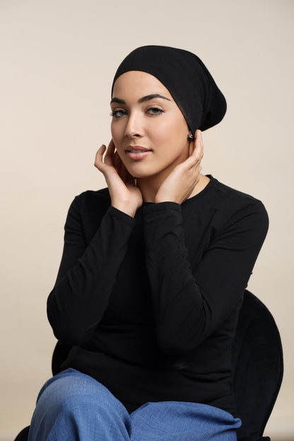 Sous bonnet Hijab-Noir